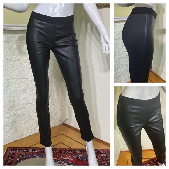 Sam Edelman Faux Leather & Knit Leggings - Picture 1 of 12
